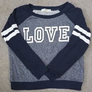 Navy and Gray LOVE Sweatshirt